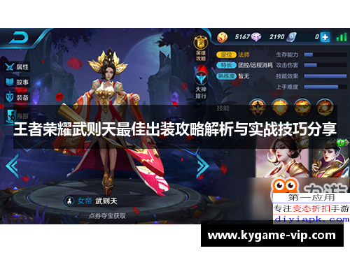 王者荣耀武则天最佳出装攻略解析与实战技巧分享